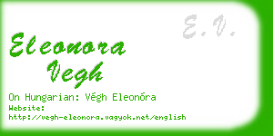 eleonora vegh business card